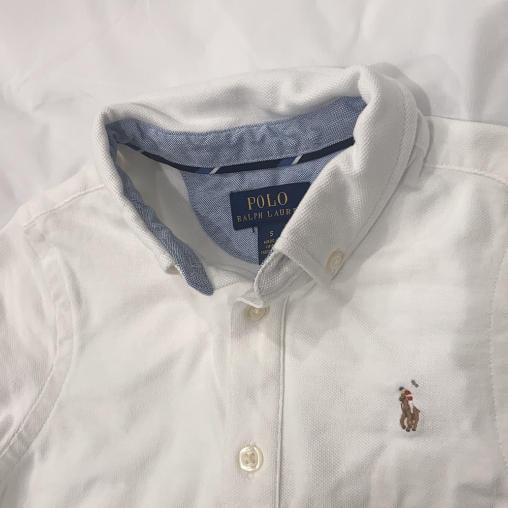 Boys 5t Ralph Lauren polo button down shirt - Picture 2 of 2